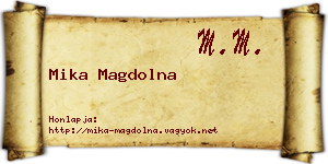 Mika Magdolna névjegykártya