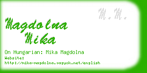 magdolna mika business card